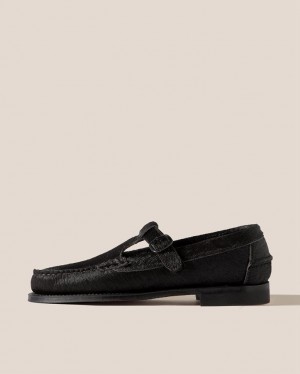 Hereu Alber Calf Hair T-bar Loafers Herr Svarta | Sverige-07BSXTNWR