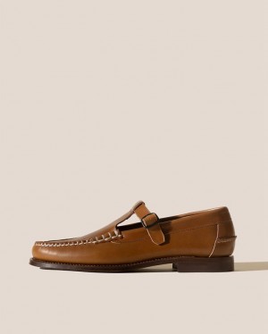 Hereu Alber Veg Tan T-bar Loafers Herr Bruna | Sverige-48SDMXJPI