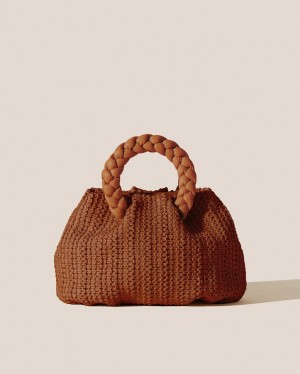 Hereu Bombon M Raffia Plaited-handle Raffia Crossbody Väska Dam Bruna | Sverige-52OWSJQAT