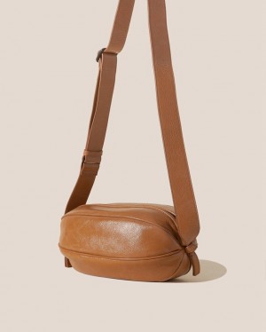 Hereu Boya L Distressed Ball-shaped Crossbody Väska Herr Bruna | Sverige-60YXLSPKW