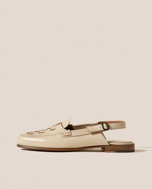 Hereu Caleta Interwoven Slingback Loafers Dam Beige | Sverige-47NCQOGRD