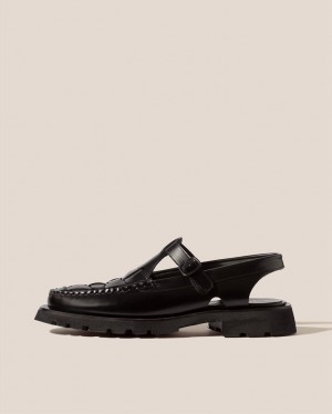 Hereu Cranc Sport Tread Sole Slingback Loafers Dam Svarta | Sverige-05QNXGVZB