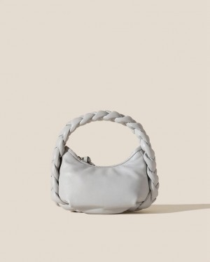 Hereu Espiga Mini Plaited Vadderad-detail Crossbody Väska Dam Ljusgrå | Sverige-57QITGJWU