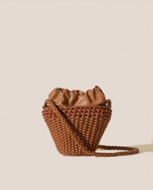 Hereu Fiol Hand-braided Mini Crossbody Väska Dam Bruna | Sverige-04LCQVMBA