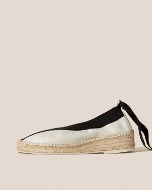 Hereu Horta Elasticated Kilklack Espadriller Dam Grädde Svarta | Sverige-85KRHECFP