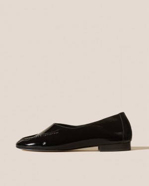 Hereu Juliol Crinkled Glossy High Cut Deconstructed Loafers Dam Svarta | Sverige-59DMNXIZS