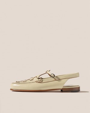 Hereu Roqueta Slingback T-bar Loafers Dam Grädde | Sverige-03VFCSIGQ