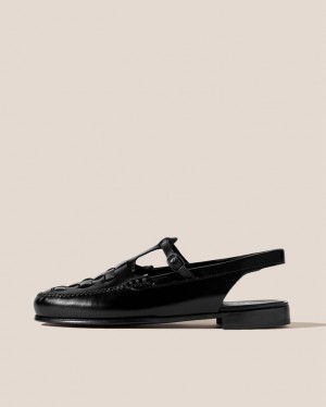 Hereu Roqueta Slingback T-bar Loafers Dam Svarta | Sverige-74ZEJMSXU