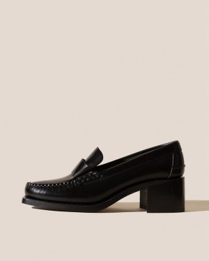 Hereu Sineu Klackar Interlaced Detail Slip-on Loafers Dam Svarta | Sverige-35IVQSZGN