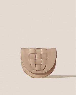 Hereu Sinia Satchel Interwoven Front Detail Bag Crossbody Väska Herr Beige | Sverige-12MNTRJWV