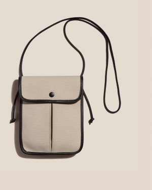 Hereu Terra Square-flat Crossbody Väska Dam Grädde Svarta | Sverige-12OIWJSGY