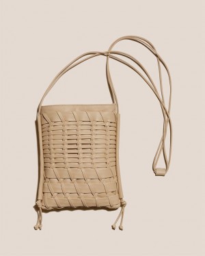 Hereu Trena Platta Square Crossbody Väska Dam Beige | Sverige-98JHTDGBR