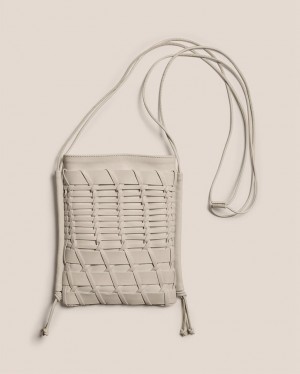 Hereu Trena Platta Square Crossbody Väska Herr Grädde | Sverige-84DPRFNAS