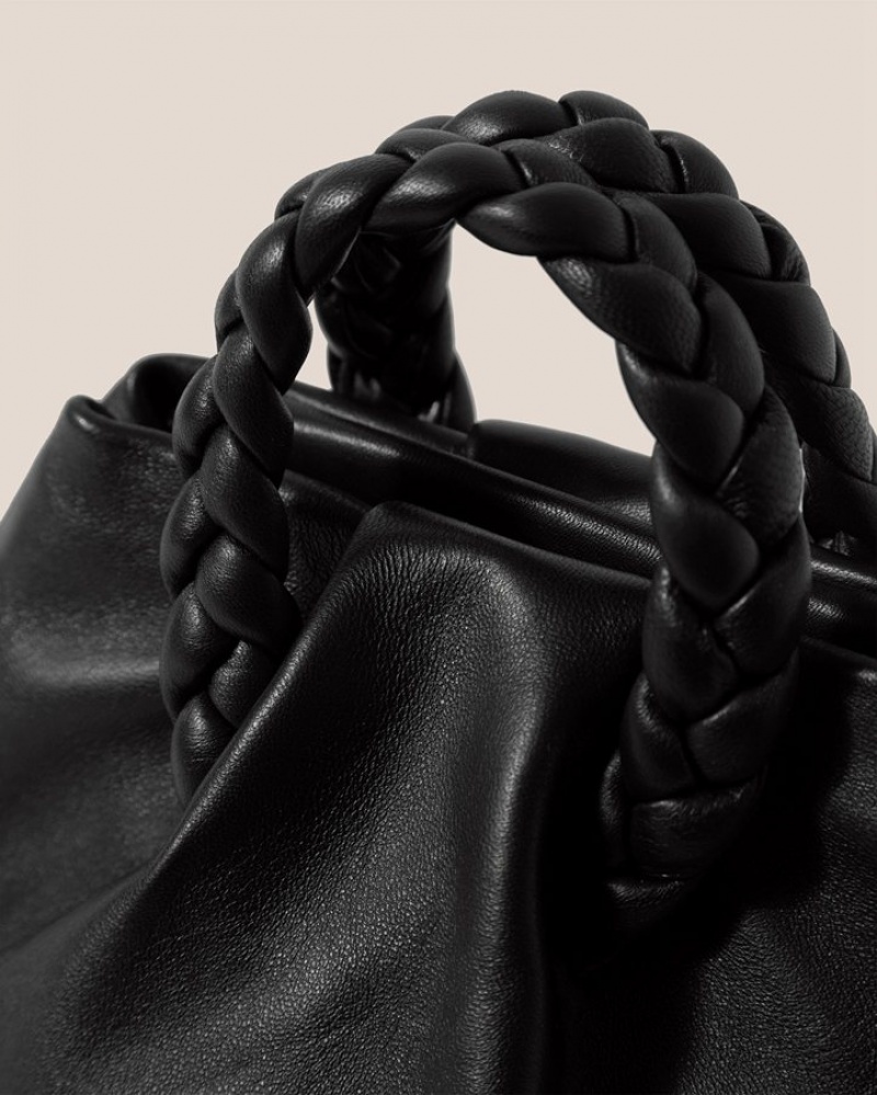 Hereu Bombon Small Plaited-handle Läder Crossbody Väska Dam Svarta | Sverige-87QFDCSVR