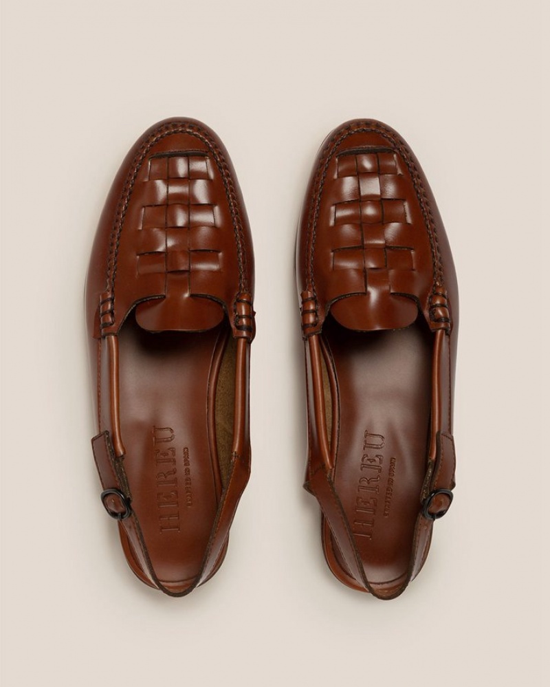 Hereu Caleta Interwoven Slingback Loafers Dam Mörkbruna | Sverige-03MIHXGQS