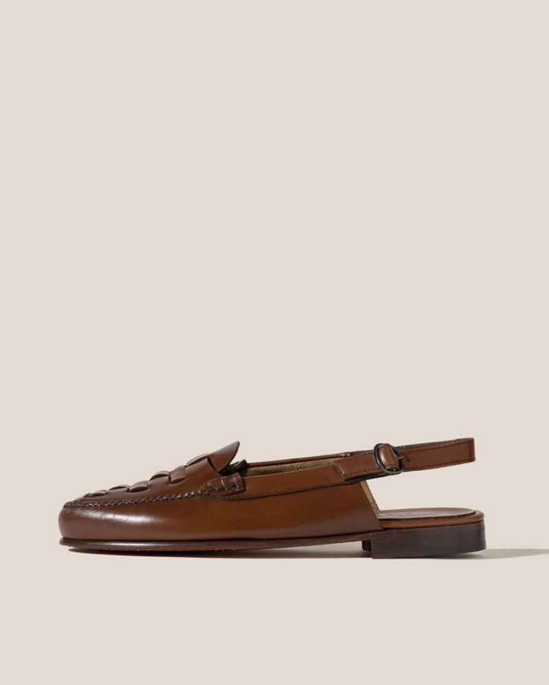 Hereu Caleta Interwoven Slingback Loafers Dam Mörkbruna | Sverige-03MIHXGQS