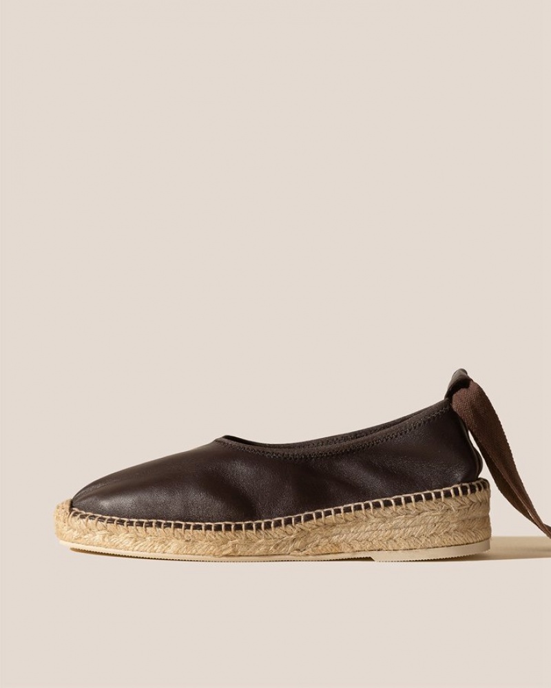 Hereu Caprala Elasticated High Cut Kilklack Espadriller Dam Mörkbruna | Sverige-41HEANDYM