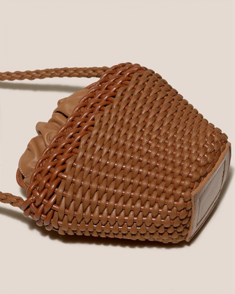 Hereu Fiol Hand-braided Mini Crossbody Väska Herr Mörkbruna | Sverige-10BOUNCXF