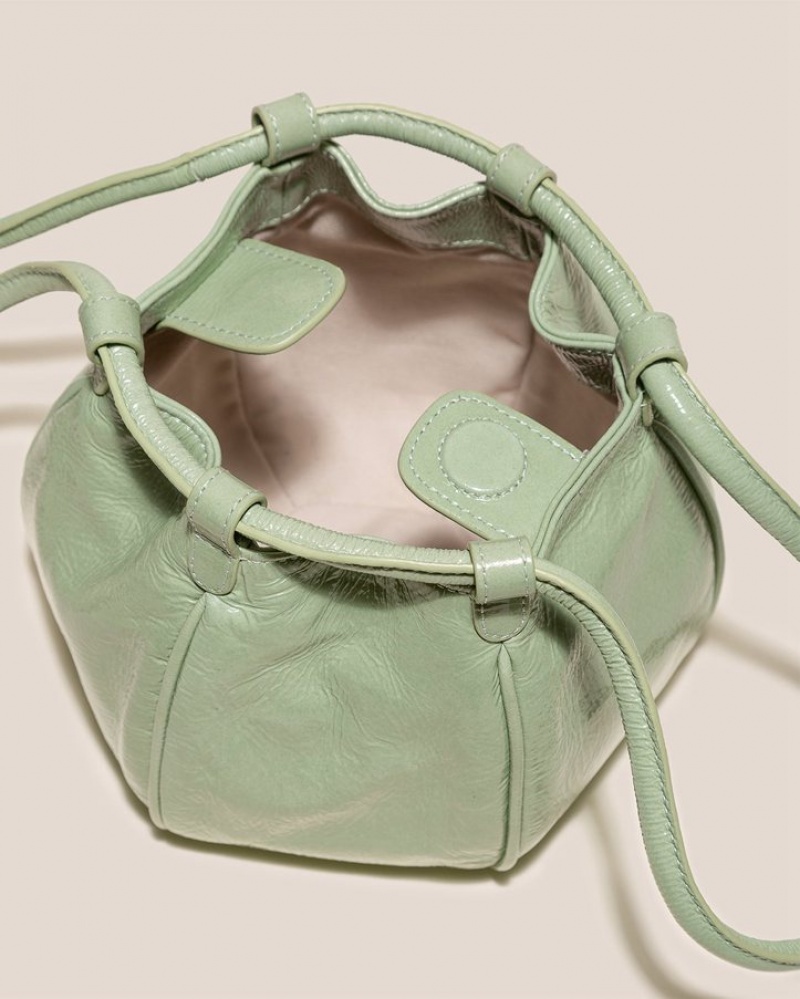 Hereu Globul Mini Crinkled Glossy Balloon-shaped Crossbody Väska Dam Mintgröna | Sverige-92FTAJGND