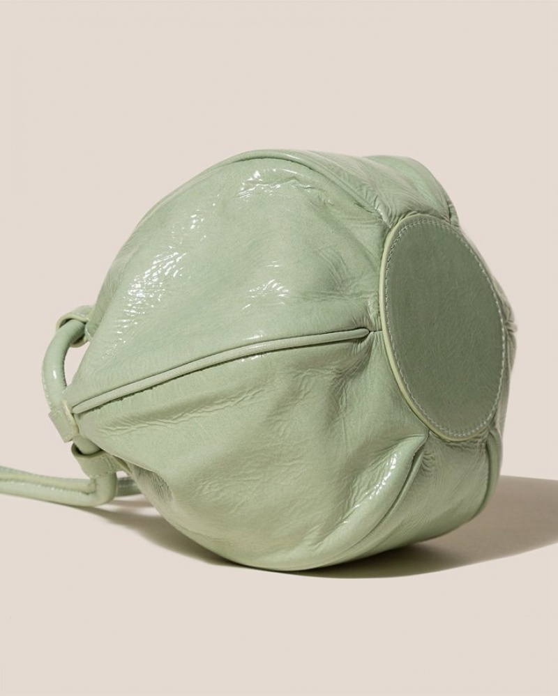 Hereu Globul Mini Crinkled Glossy Balloon-shaped Crossbody Väska Dam Mintgröna | Sverige-92FTAJGND