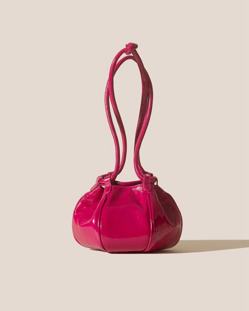 Hereu Globul Mini Crinkled Glossy Balloon-shaped Crossbody Väska Dam Mörkrosa | Sverige-58PVUHADB