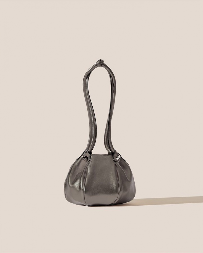 Hereu Globul Mini Metallic Balloon-shaped Crossbody Väska Dam Silver | Sverige-53VEPOLBT