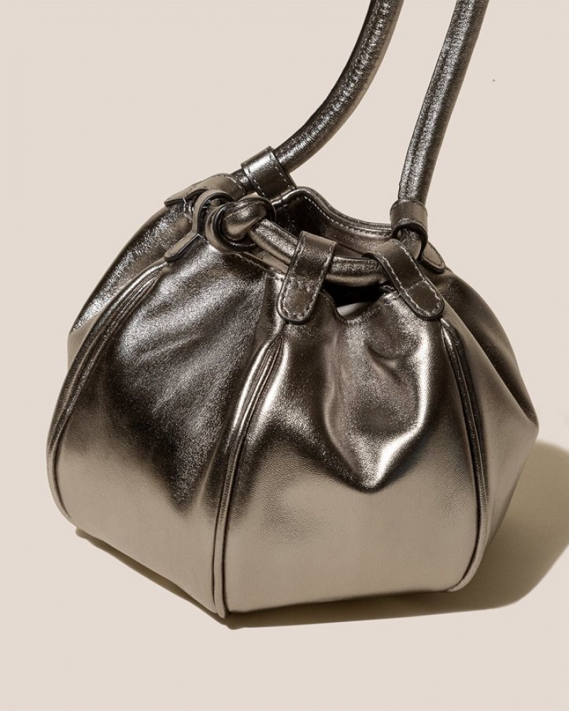 Hereu Globul Mini Metallic Balloon-shaped Crossbody Väska Dam Silver | Sverige-53VEPOLBT