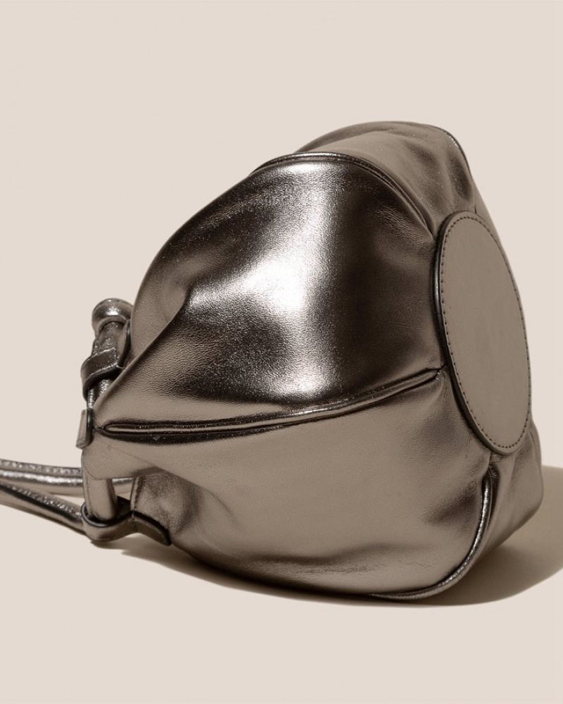 Hereu Globul Mini Metallic Balloon-shaped Crossbody Väska Dam Silver | Sverige-53VEPOLBT