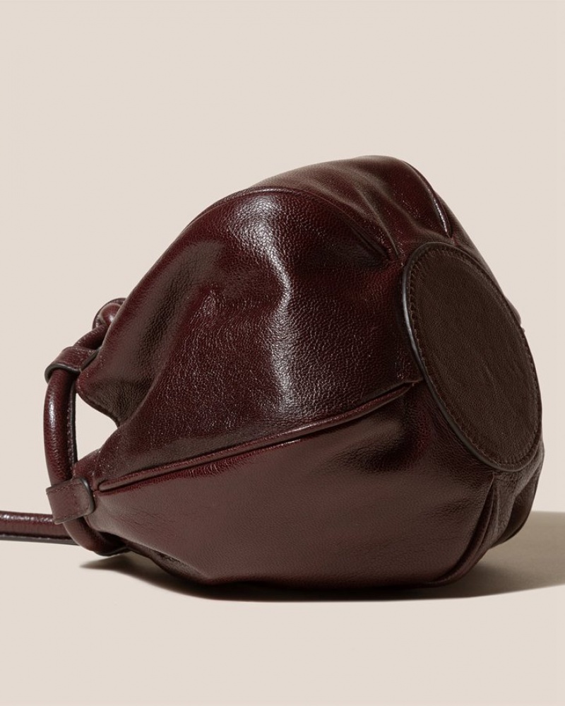 Hereu Globul Mini Supple Shiny Balloon-shaped Crossbody Väska Dam Choklad | Sverige-53KMNSYUB