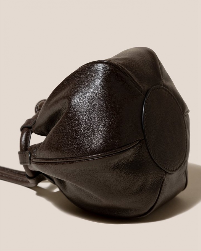 Hereu Globul Mini Supple Shiny Balloon-shaped Crossbody Väska Dam Choklad | Sverige-81TLIQHWG