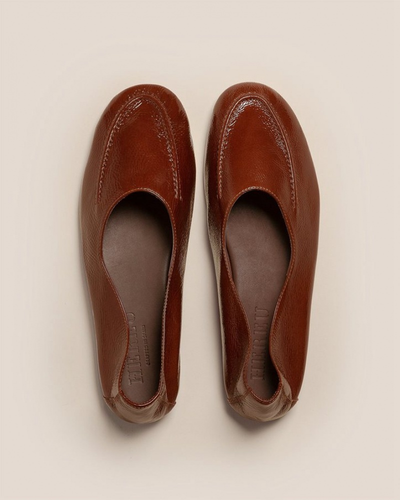 Hereu Juliol Crinkled Glossy High Cut Deconstructed Loafers Dam Choklad | Sverige-04LWVCAYN