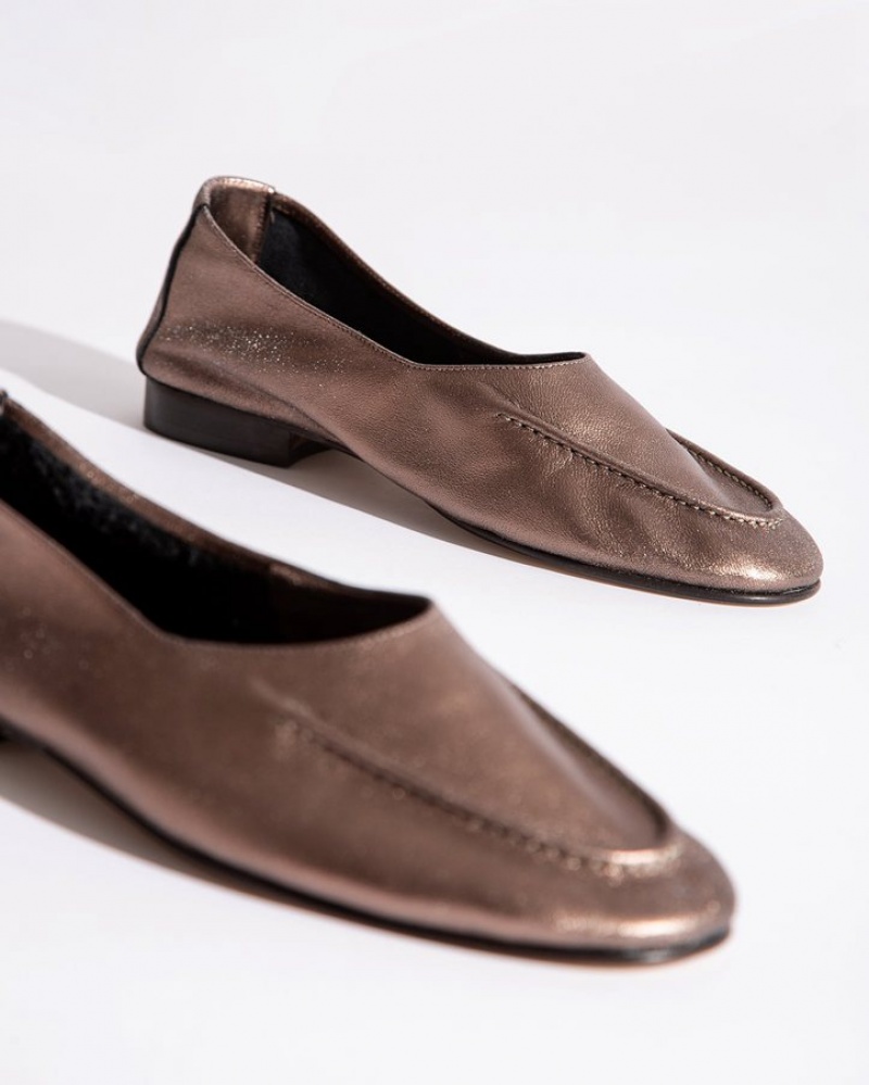 Hereu Juliol Metallic High Cut Deconstructed Loafers Dam Mörkrosa Guld | Sverige-02GMFIYQT