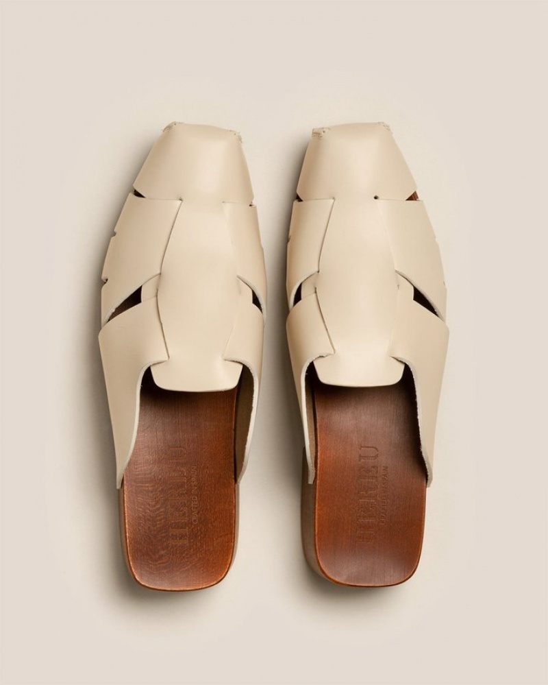 Hereu Licia Square Tå-fisherman Mules Dam Beige | Sverige-19BCZGMQP