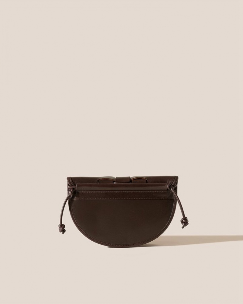 Hereu Lluna Nova Interwoven Front Detail Crossbody Väska Dam Mörkbruna | Sverige-09EAGQJDN