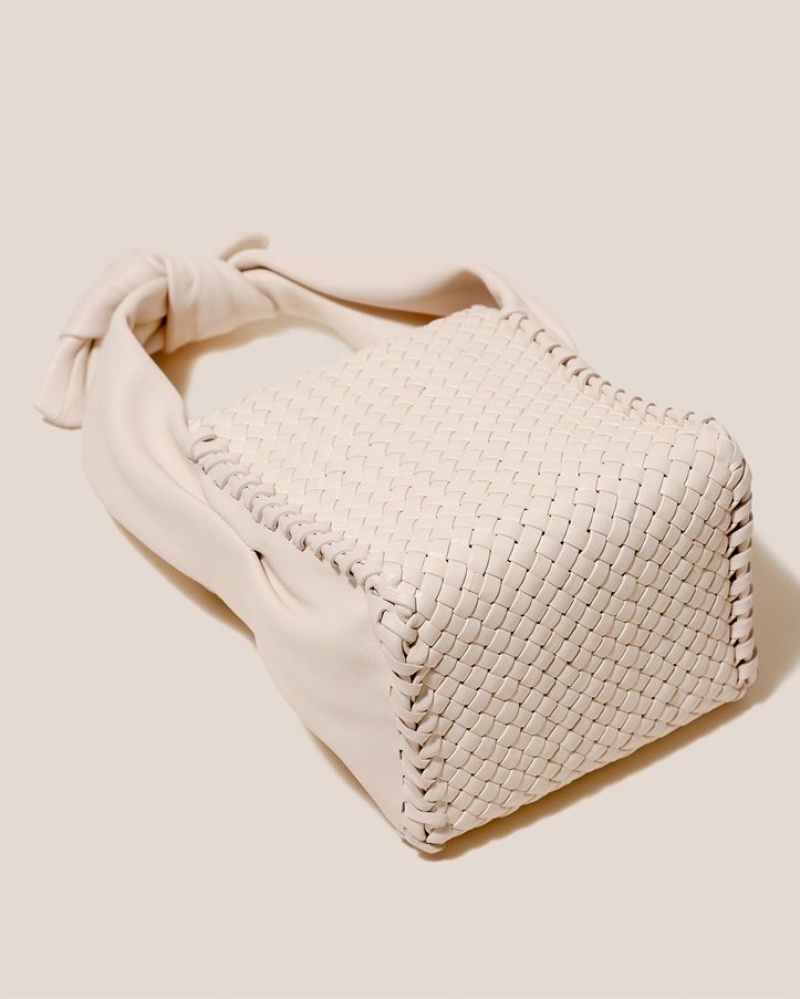 Hereu Molta Handwoven Mini Box Axelremsväska Dam Beige | Sverige-90QLKWXEG