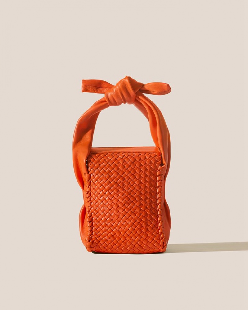 Hereu Molta Handwoven Mini Box Axelremsväska Dam Orange | Sverige-92PQZXWGD