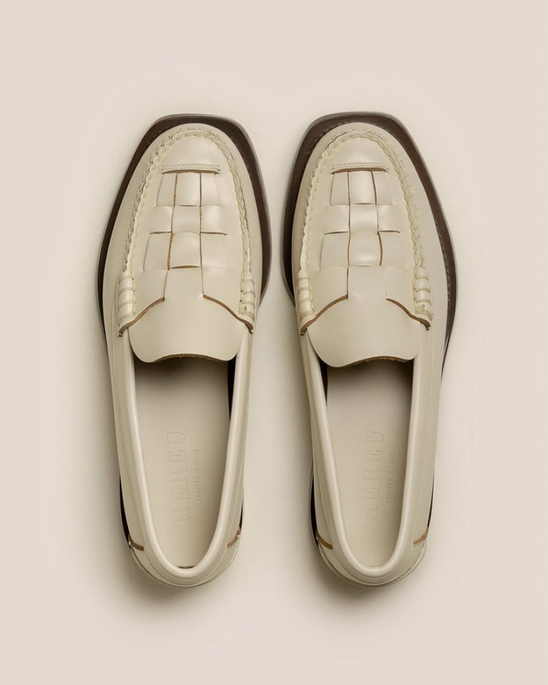 Hereu Nombela Interwoven Detail Slip-on Loafers Dam Beige | Sverige-61PFCKQES