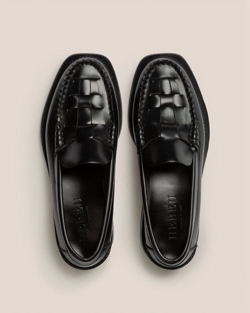 Hereu Nombela Interwoven Detail Slip-on Loafers Dam Svarta | Sverige-21AFCNJLE