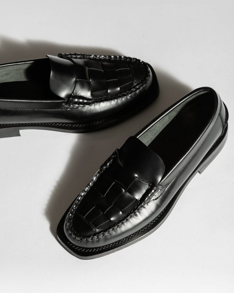 Hereu Nombela Interwoven Detail Slip-on Loafers Dam Svarta | Sverige-21AFCNJLE