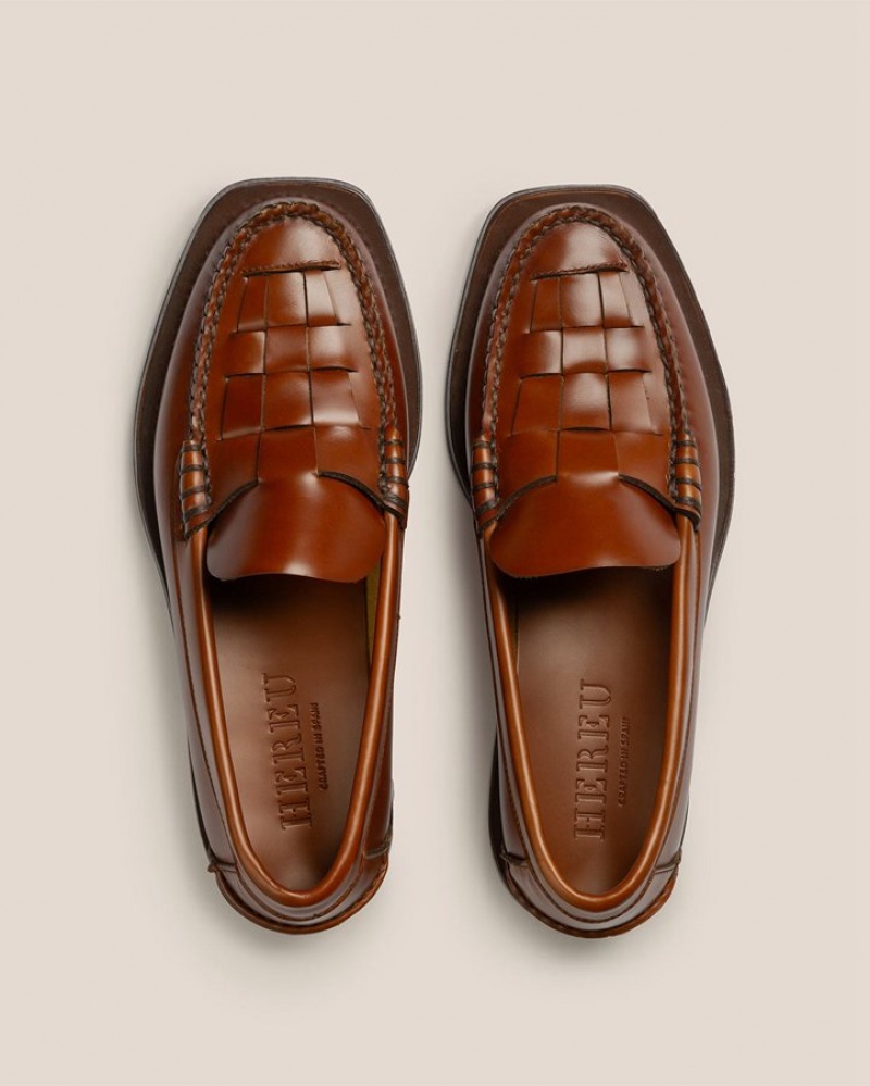 Hereu Nombela Interwoven Detail Slip-on Loafers Herr Bruna | Sverige-62GSEFARH