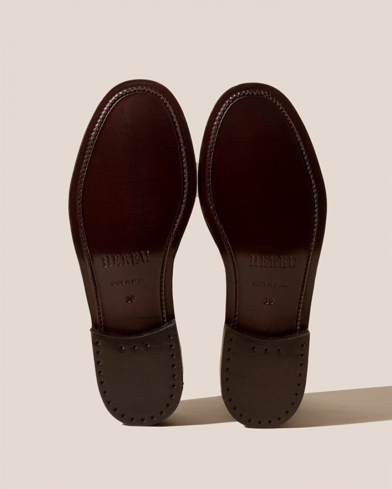 Hereu Nombela Veg Tan Interwoven Detail Slip-on Loafers Herr Mörkbruna | Sverige-86FTIQYMW