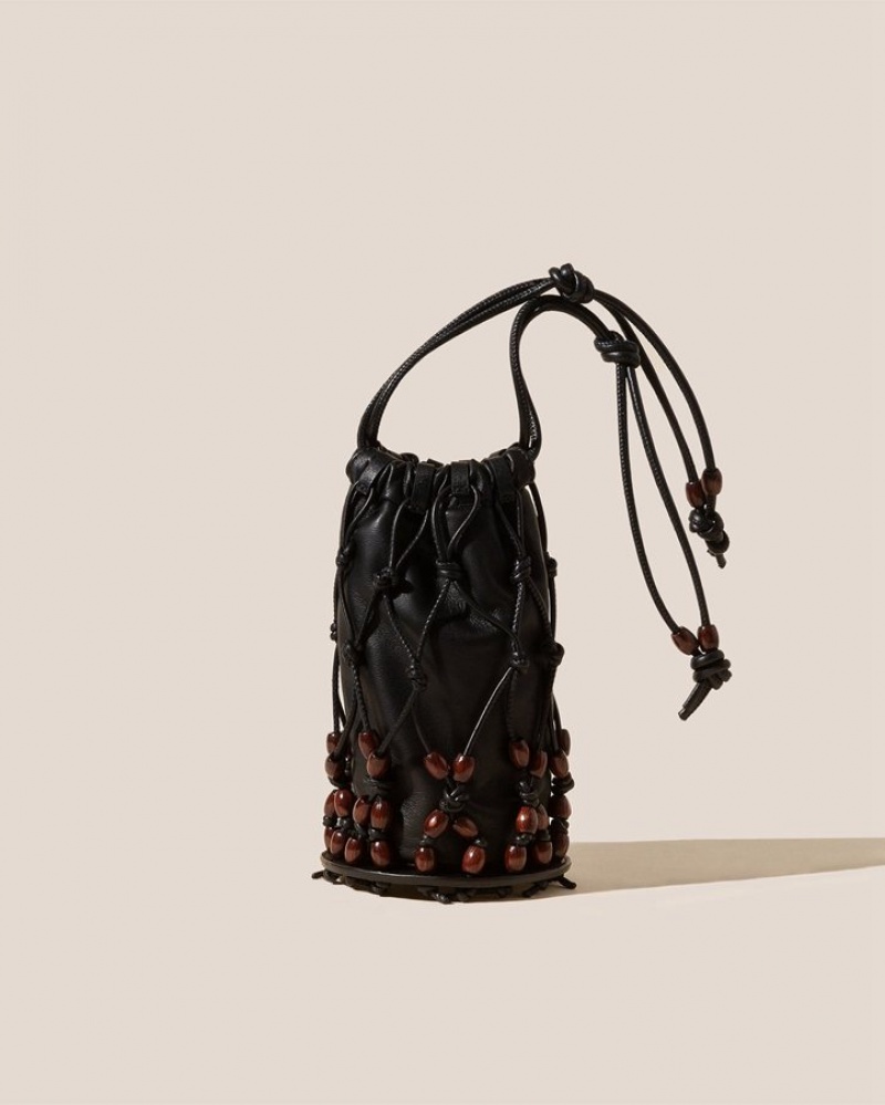 Hereu Perleta Beaded Mini Drawstring Toteväska Dam Svarta | Sverige-86RLSZVMD