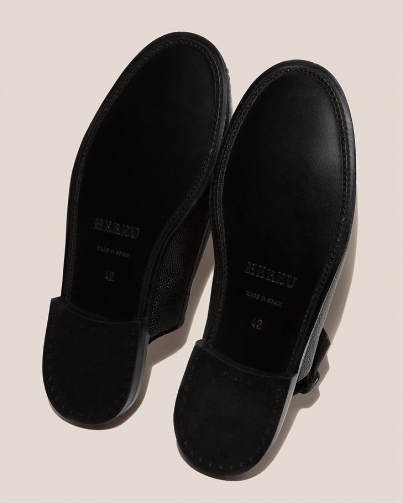 Hereu Raiguer Slingback Pebbled Loafers Herr Svarta | Sverige-76DISHBQM