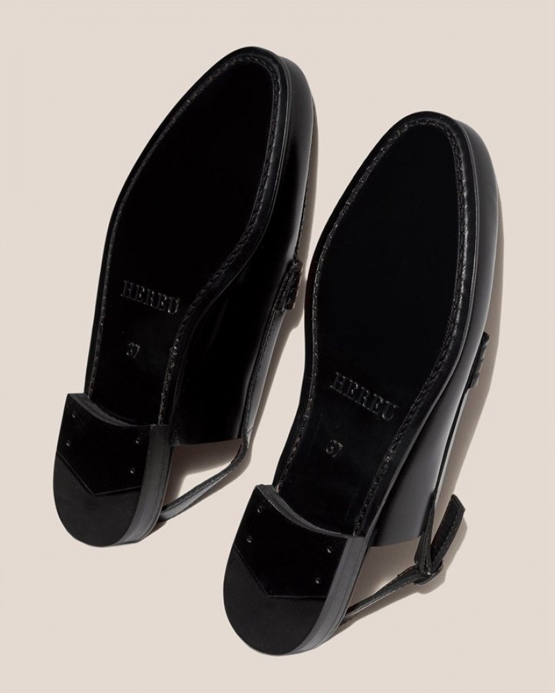 Hereu Roqueta Slingback T-bar Loafers Dam Svarta | Sverige-74ZEJMSXU