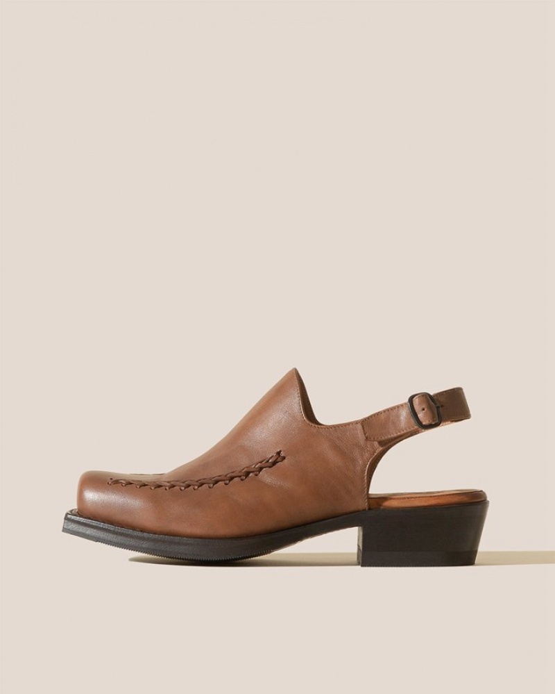 Hereu Saura Square-toe Slingback Träskor Dam Bruna | Sverige-10IOKLJRH