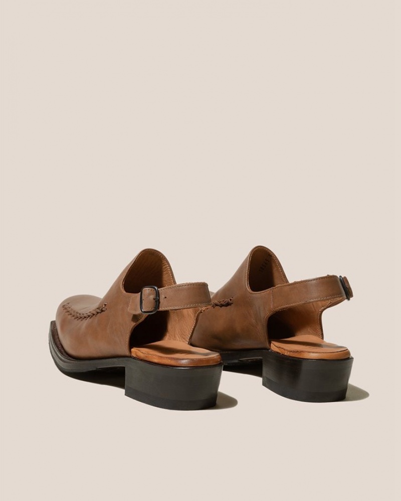 Hereu Saura Square-toe Slingback Träskor Dam Bruna | Sverige-10IOKLJRH