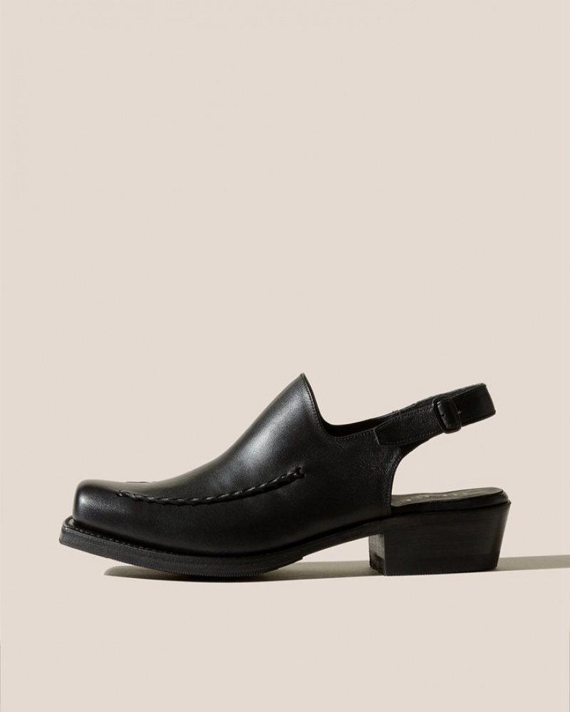 Hereu Saura Square-toe Slingback Träskor Dam Svarta | Sverige-46UVCHTFA