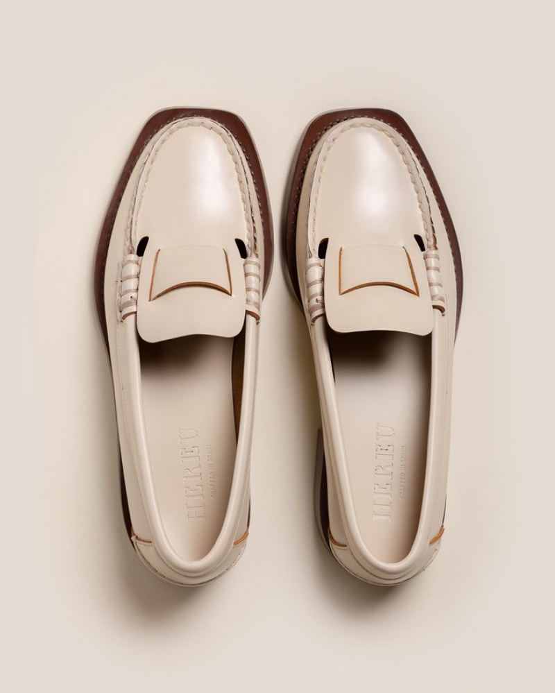 Hereu Sineu Interlaced-detail Slip-on Loafers Dam Beige | Sverige-12ZBGTYMA