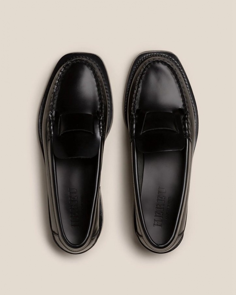 Hereu Sineu Interlaced-detail Slip-on Loafers Dam Svarta | Sverige-39AZUFGHR