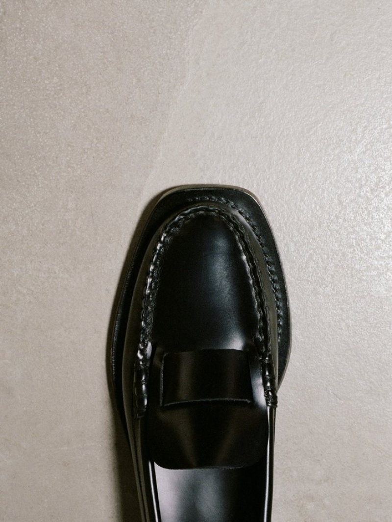 Hereu Sineu Interlaced-detail Slip-on Loafers Herr Svarta | Sverige-82WSJEPNX